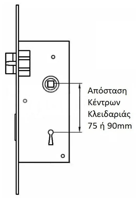 Χειρολαβή πόρτας με πλάκα Vio 06.1130 ΜΑΥΡΟ ΜΑΤ - 06.03.1130.Κ4