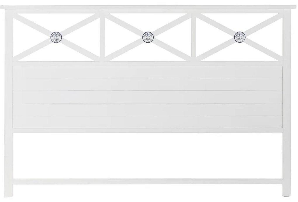 Κεφαλάρι κρεβατιού DKD Home Decor Μπλε Λευκό Ξύλο 180 x 6 x 120 cm