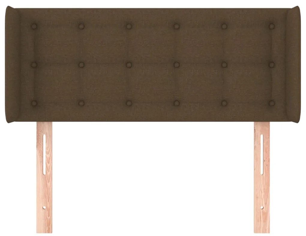 vidaXL Κεφαλάρι με Πτερύγια Σκούρο Καφέ 93x16x78/88 εκ. Υφασμάτινο