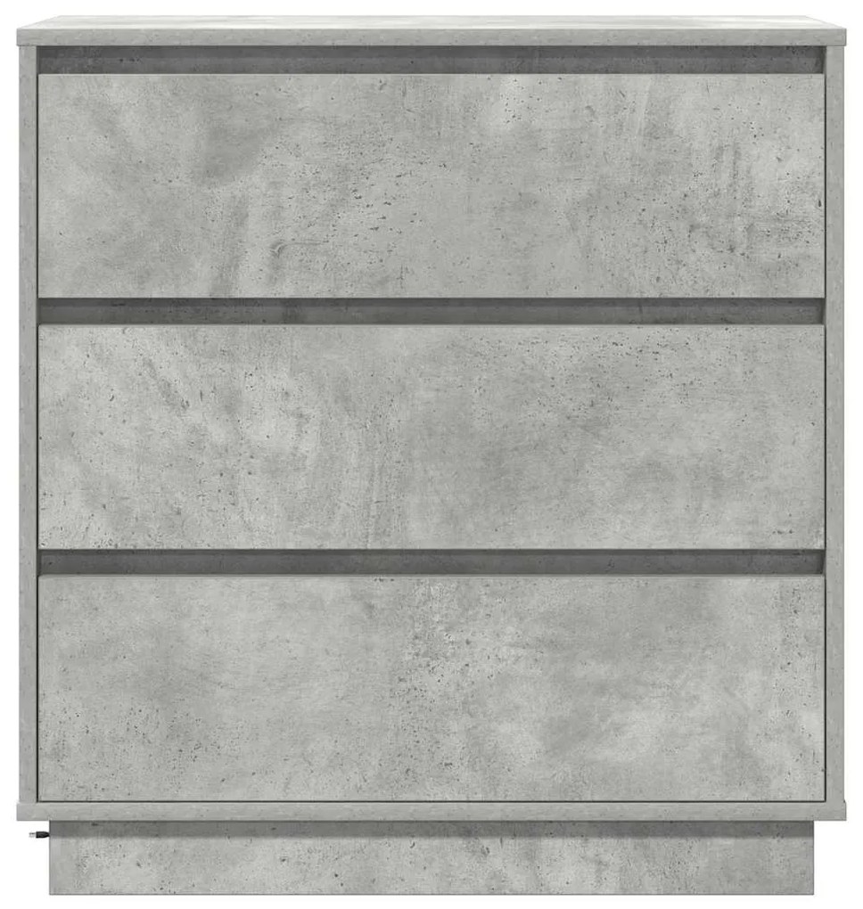 vidaXL Κομοδίνο Σκυρόδεμα Γκρι 71 x 34,5 x 75 εκ. Επεξεργασμένο ξύλο