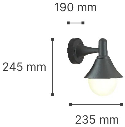 Φωτιστικό τοίχου Rabun 1xE27 Outdoor Wall Lamp White D:24.5cmx23.5cm (80202524) - 80202524