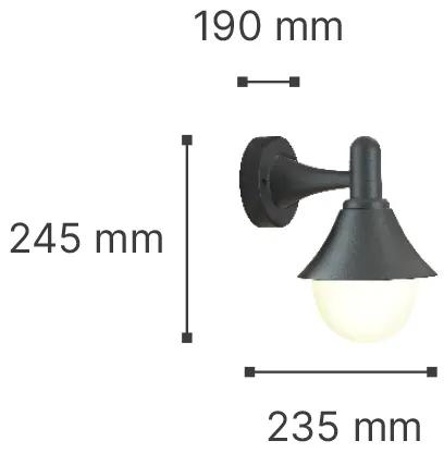 Φωτιστικό τοίχου Rabun 1xE27 Outdoor Wall Lamp White D:24.5cmx23.5cm (80202524) - ABS - 80202524