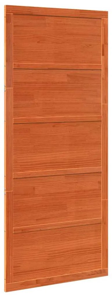 vidaXL Πόρτα αχυρώνα Κερωτό καφέ 90 x 2,5 x 208 εκ.