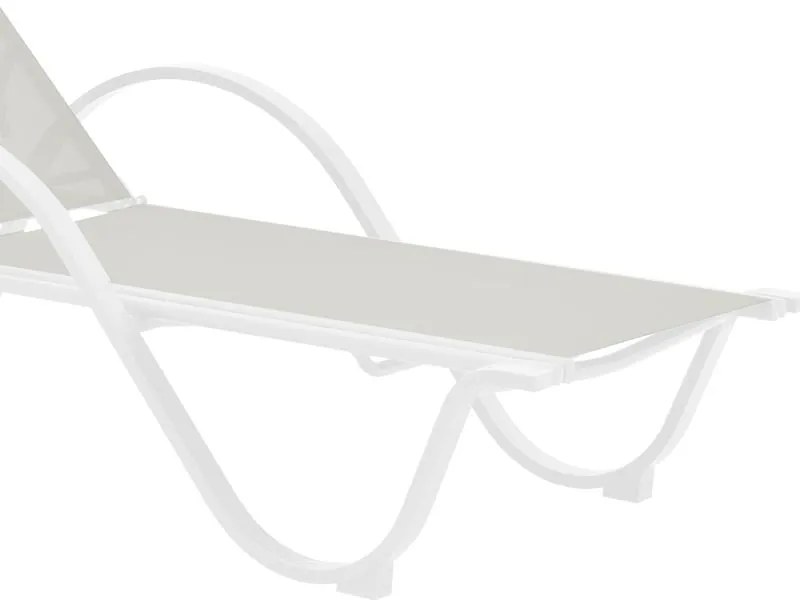 Ξαπλώστρα με μπράτσα Attain αλουμίνοο και textilene σε λευκή απόχρωση 200x62x35εκ 191x64x32 εκ.