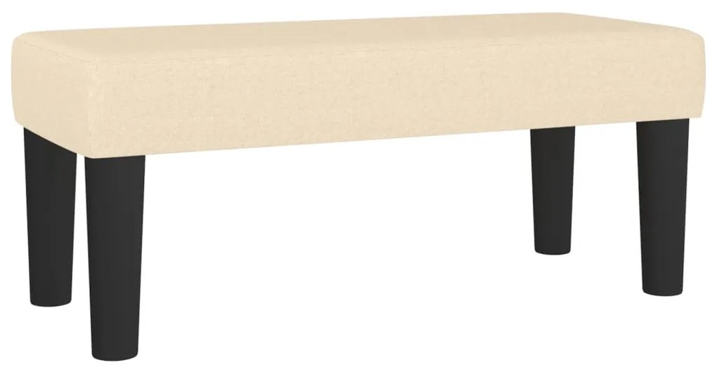 vidaXL Κρεβάτι Boxspring με Στρώμα Κρεμ 80 x 200 εκ. Υφασμάτινο