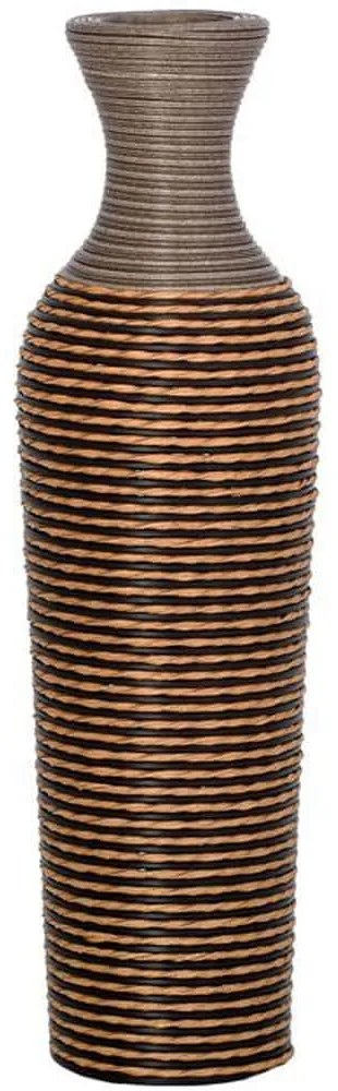 Βάζο 374-225-611 70cm Multi-Grey Rattan,Τεχνόδερμα