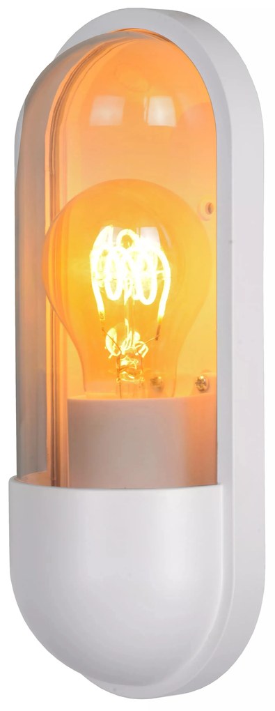 Φωτιστικό Επίτοιχο Lucide 29897-01-31 CAPSULE Λευκό (White)|Διάφανο (Transparent)