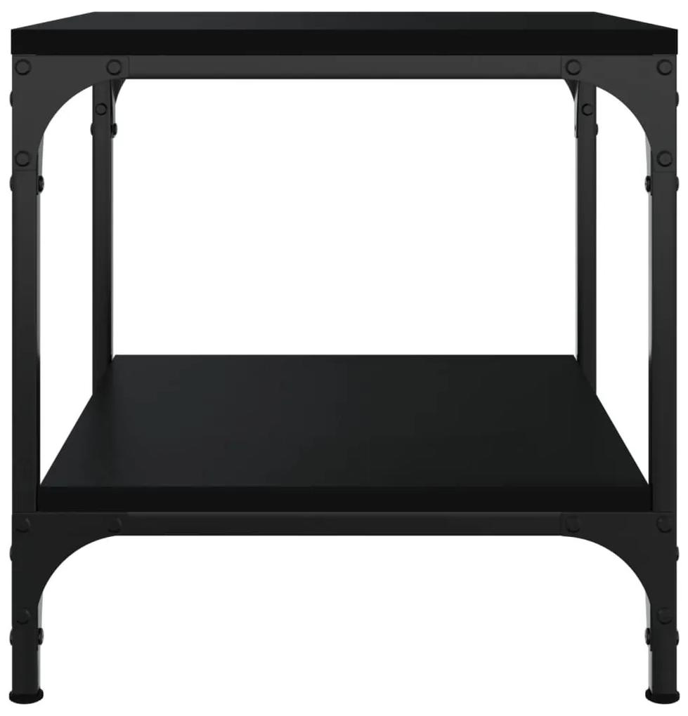 Βοηθητικά Τραπέζια 2 τεμ. Μαύρα 40x40x40 εκ. Επεξεργασμένο Ξύλο - Μαύρο