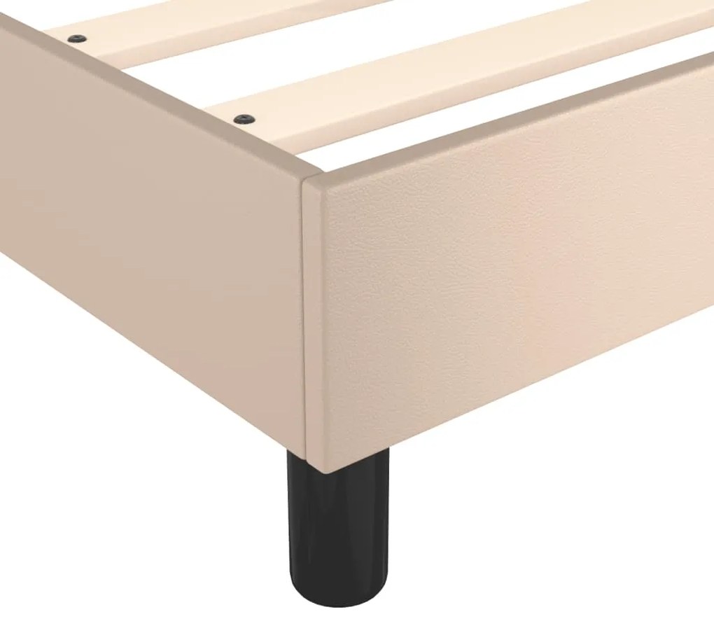 vidaXL Πλαίσιο Κρεβατιού Καπουτσίνο 160x200 εκ. από Συνθετικό Δέρμα
