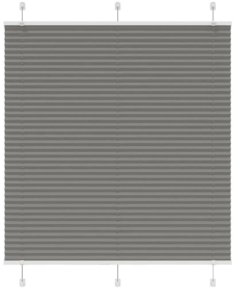vidaXL Πλισέ περσίδα Ανθρακί 115x150 cm Πλάτος υφάσματος 114,4 cm