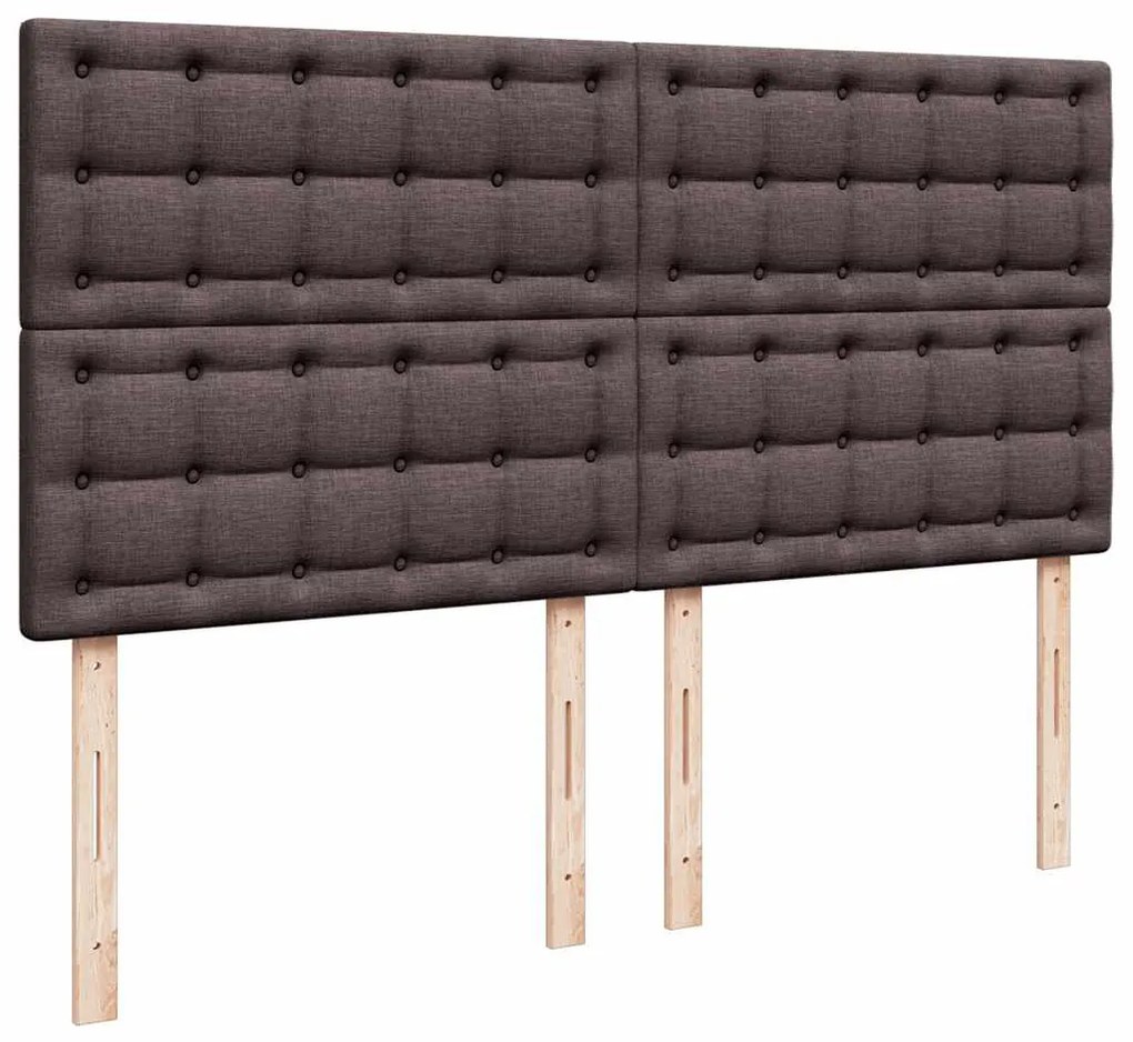 Κρεβάτι Boxspring με Στρώμα Σκούρο Καφέ 180x200 εκ Υφασμάτινο 3292152