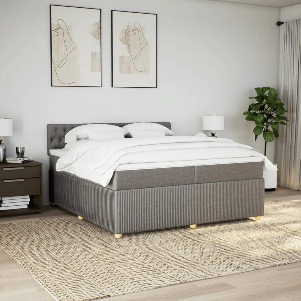 ΚΡΕΒΑΤΙ BOXSPRING ΜΕ ΣΤΡΩΜΑ TAUPE 200X200 ΕΚ. ΥΦΑΣΜΑΤΙΝΟ 3287574