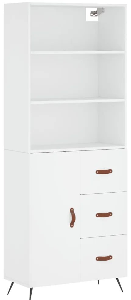 vidaXL Ντουλάπι Λευκό 69,5x34x180 εκ. από Επεξεργασμένο Ξύλο