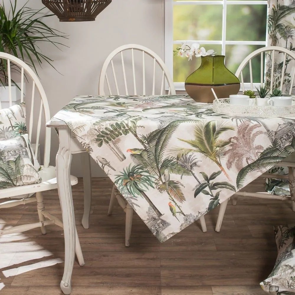 Τραπεζομάντηλο Kenya Beige-Green Teoran 135X180cm Cotton-Polyester