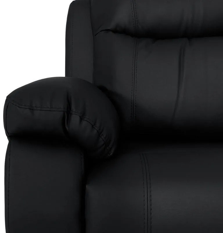 Πολυθρόνα Relax Chicago 1114 Fylliana Μαύρο Τεχνόδερμα 97x90x100 εκ. 97x90x100 εκ.