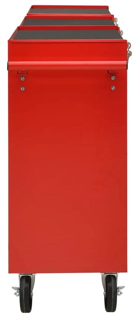 Εργαλειοφόρος Τροχήλατος με 21 Συρτάρια Κόκκινος Ατσάλινος - Κόκκινο