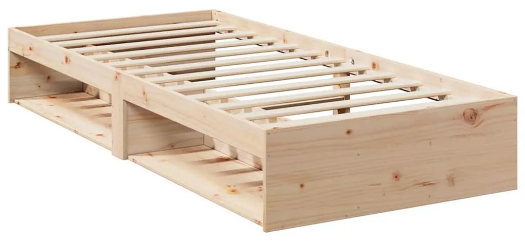 vidaXL Κρεβάτι ημέρας με στρώμα 100x200 cm από μασίφ ξύλο πεύκο