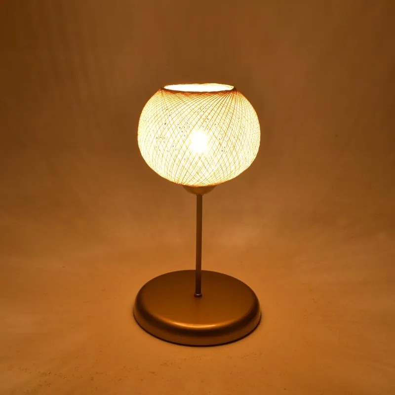 Επιτραπέζιο φωτιστικό Gaia Ε27 μέταλλο χρυσό Φ22x37εκ 22x22x37 εκ.