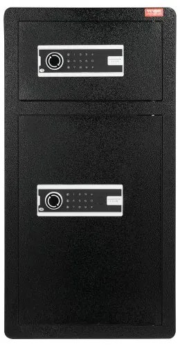 VEVOR Double Door 5.5 cu.ft Safe Box with Key Lock Password Cabinet Black