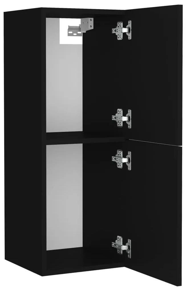 Ντουλάπι Μπάνιου Μαύρο 30 x 30 x 80 εκ. από Μοριοσανίδα - Μαύρο