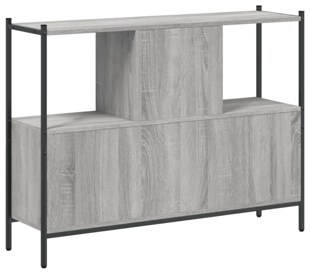 vidaXL Βιβλιοθήκη Γκρι Sonoma 102x28x77,5 εκ. από Επεξεργασμένο Ξύλο