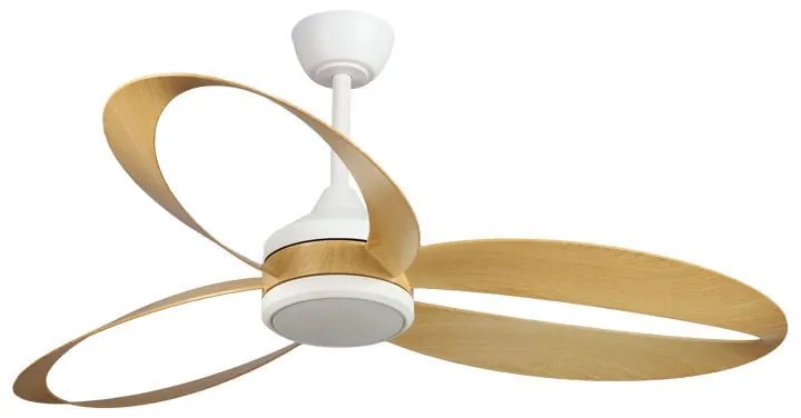 Primo PRCF-80653 Ανεμιστήρας Οροφής 52'' 132εκ. DC Με Τηλεχειριστήριο 1 Φως LED 3Φτερά Λευκός με ξύλινα φτερά