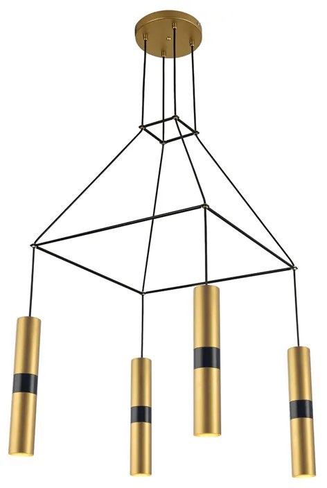 Φωτιστικό Οροφής Πολύφωτο Aca Da Vinci HM854P56BR Gold