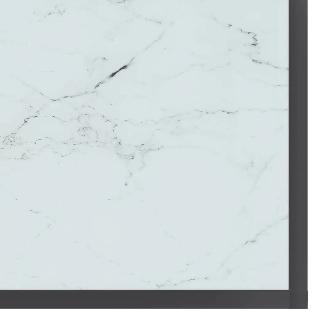 vidaXL Τραπέζι Κονσόλα Λευκό 180 x 35 x 75,5 εκ. από Ψημένο Γυαλί