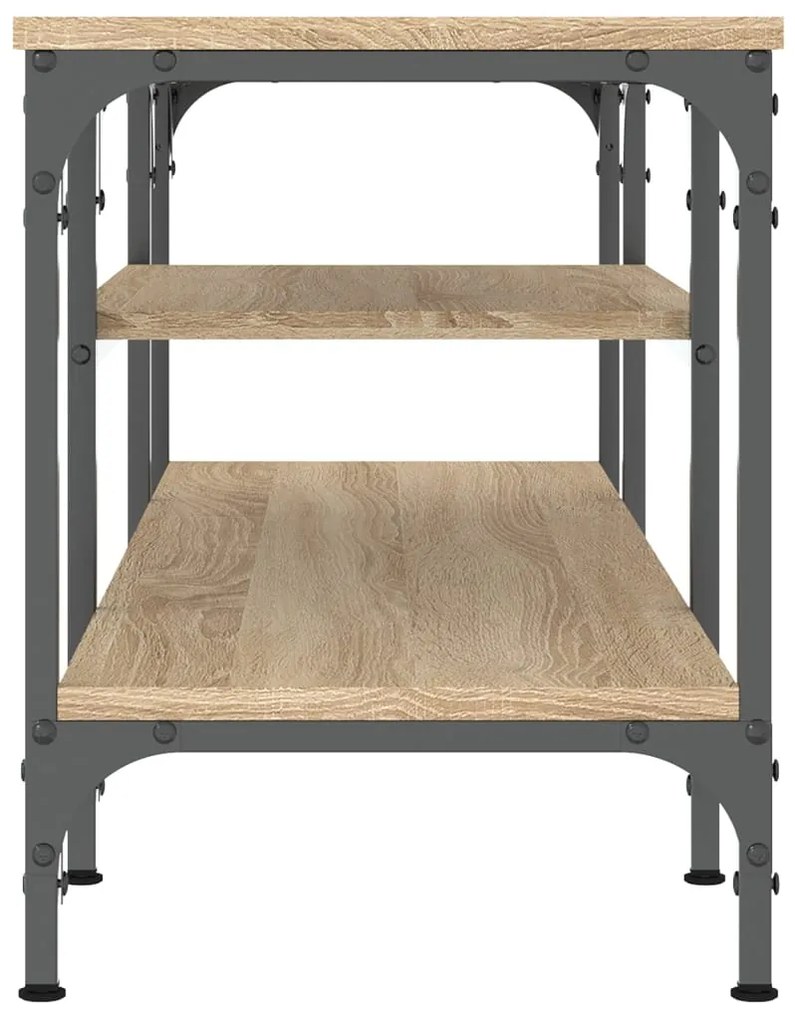 vidaXL Έπιπλο Τηλεόρασης Sonoma Δρυς 121x35x45 εκ. Επεξ. Ξύλο/Σίδερο