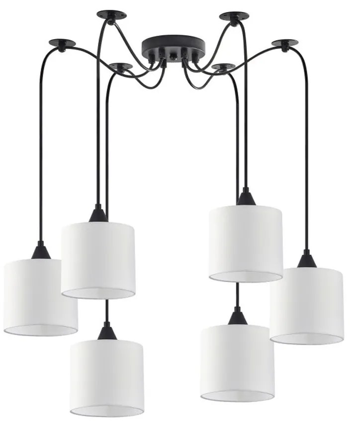 Φωτιστικό Οροφής Κρεμαστό Adept 77-9024 50x300cm 6xE27 60W White Homelighting Fabric