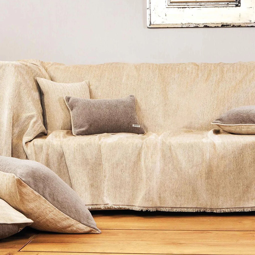 Ριχτάρι Τετραθέσιου Καναπέ 2 Όψεων (180x350) Aslanis Home Ossa Μπεζ
