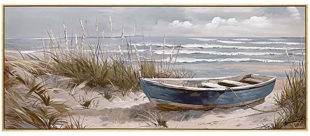 Πίνακας Καμβάς Barcu I 301-000029 150x3,5x60cm Multi Inart Οριζόντιοι Καμβάς