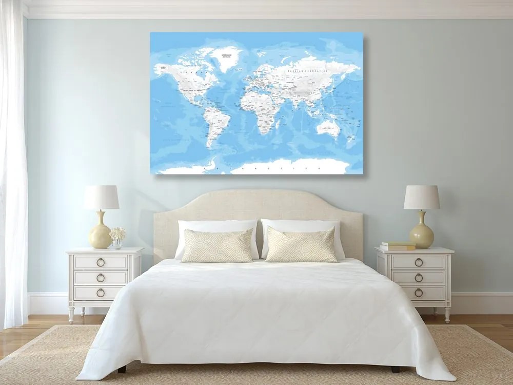 Εικόνα στον κομψό παγκόσμιο χάρτη από φελλό - 120x80