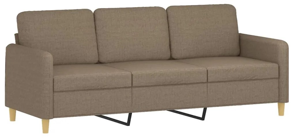 vidaXL Καναπές Τριθέσιος Taupe 180 εκ. Υφασμάτινος με Υποπόδιο