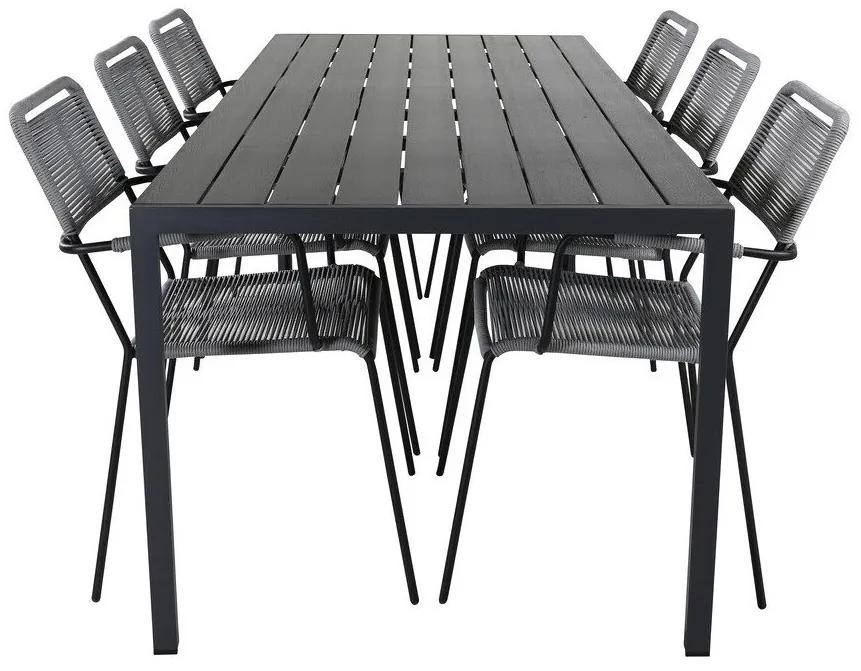 Σετ Τραπέζι και καρέκλες Dallas 2982, Polyξύλο, Σχοινί, Μέταλλο | Epipla1.gr