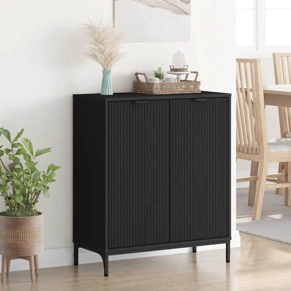 vidaXL Πλαϊνό γραφείο Μαύρο 69.5 x 33 x 82 εκ. Επεξεργασμένο ξύλο