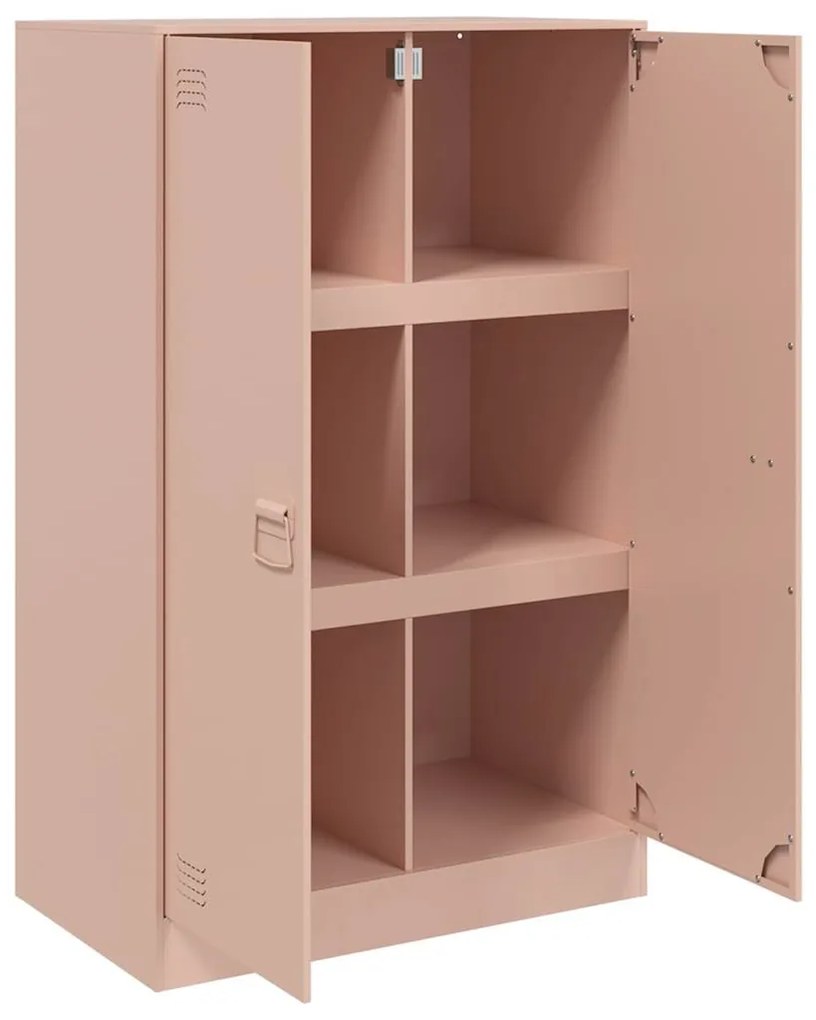 vidaXL Ντουλάπι Ροζ 67x39x107 εκ. από Ατσάλι