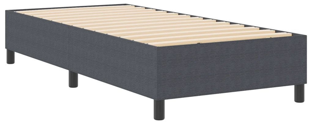 vidaXL Κρεβάτι με ελατήριο Σκούρο Γκρι 80x200 εκ από Κορντούροι