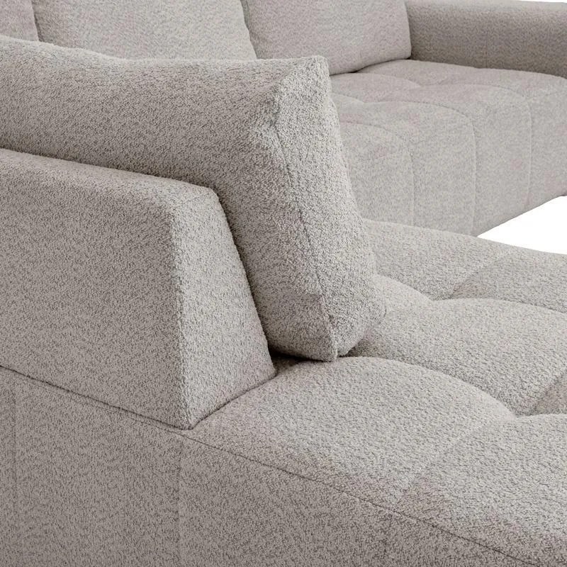 Γωνιακός Καναπές Carmen Fylliana Αριστερή Γωνία Silver 304x242x89 εκ. 304x242x89 εκ.