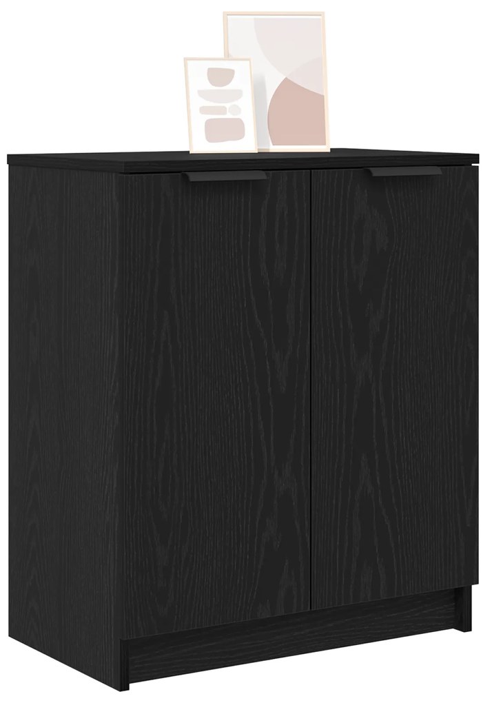 vidaXL Ντουλάπα Παπουτσιών Μαύρο Δρυς 59x35x70 εκ Επεξεργασμένο Ξύλο