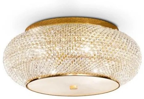 Φωτιστικό Οροφής με Κρύσταλλα Φ55 Pasha 100791 Χρυσό Ideal Lux-100791-Χρυσό 100791