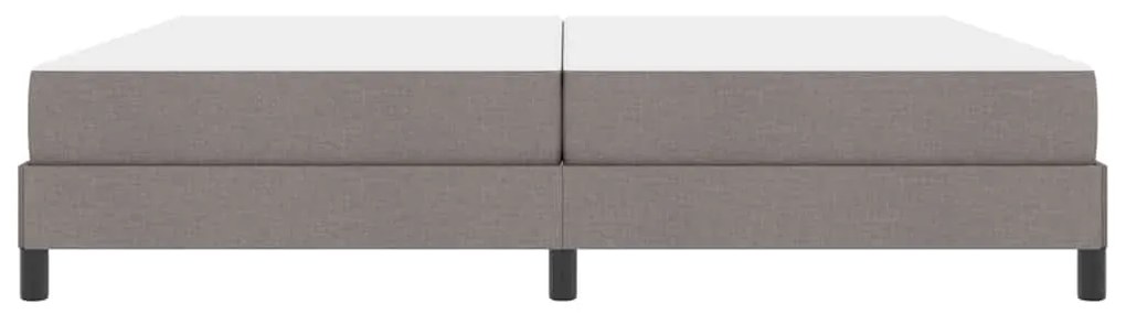 vidaXL Κρεβάτι με ελατήρια με στρώμα Taupe 200 x 200 cm ύφασμα