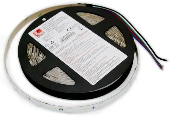 Adeleq Ταινία LED Λευκή Αυτοκόλλητη 5m 24VDC 5050 9.6W Και 60LED Ανά Μέτρο IP54 RGB Συν Λευκό 4000K 30-340249119