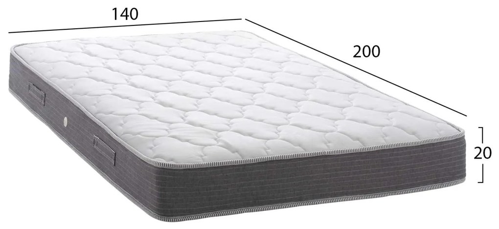 ΣΤΡΩΜΑ DREAMTOPIA ΣΕΙΡΑ LULLABY ALOE VERA HM655.140-200 BONNELL SPRING 140x200 εκ.