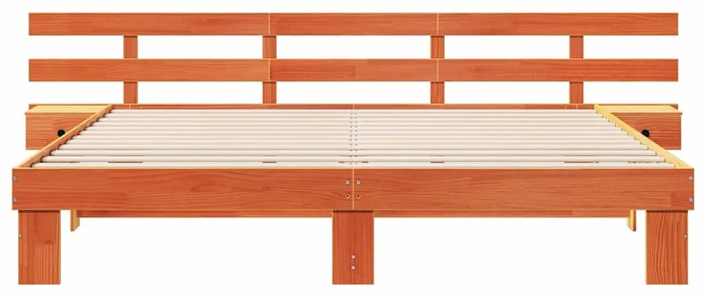 vidaXL Σκελετός Κρεβατιού με συρτάρι Καφέ 180 x 200 cm Μασίφ ξύλο