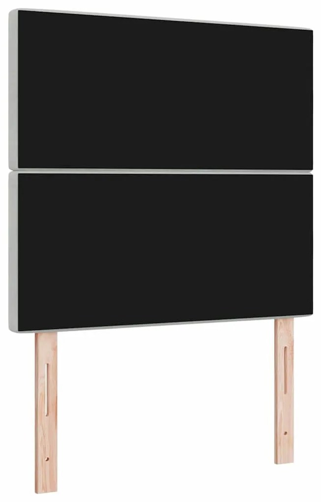 vidaXL Κεφαλάρι με κεφαλάρι Ανοιχτό γκρι 100 cm Τεχνητό Δέρμα