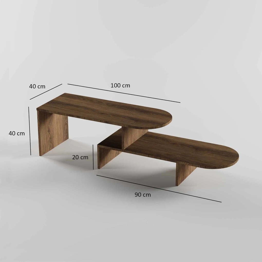 Coffee Table Set Puzzle - Walnut Walnut