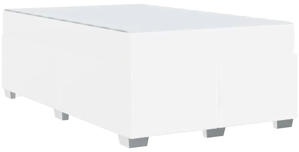 vidaXL Σκελετός Κρεβατιού με στρώμα Λευκό 120 x 190 cm ύφασμα