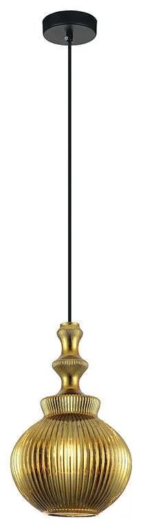 Φωτιστικό Οροφής Jakarta 4169500 D180 Gold Viokef Glass