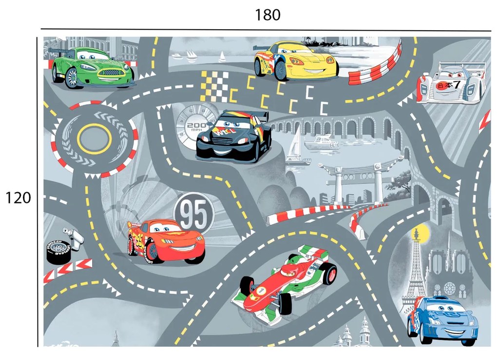 Παιδικό χαλί C7679.04 Γκρί με Κρόσια 120x180 εκ. 120x180x1 εκ.